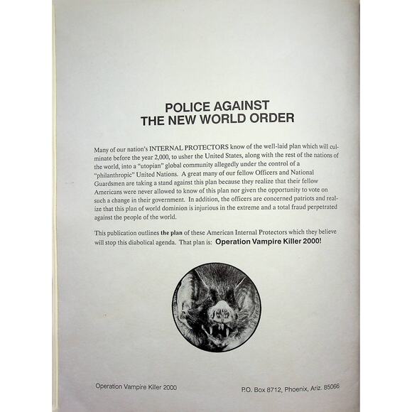 Operation Vampire Killer 2000 Original 1992 Publisher Printing - Picture 14 of 14